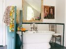 Casa de banho do retreat eco em Catskill Mountains da modelo Helena Christensen, fotografia de François Halard, Vogue Australia